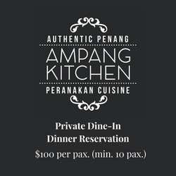 Private Dine-In Dinner $140 per pax. (min. 10 pax)